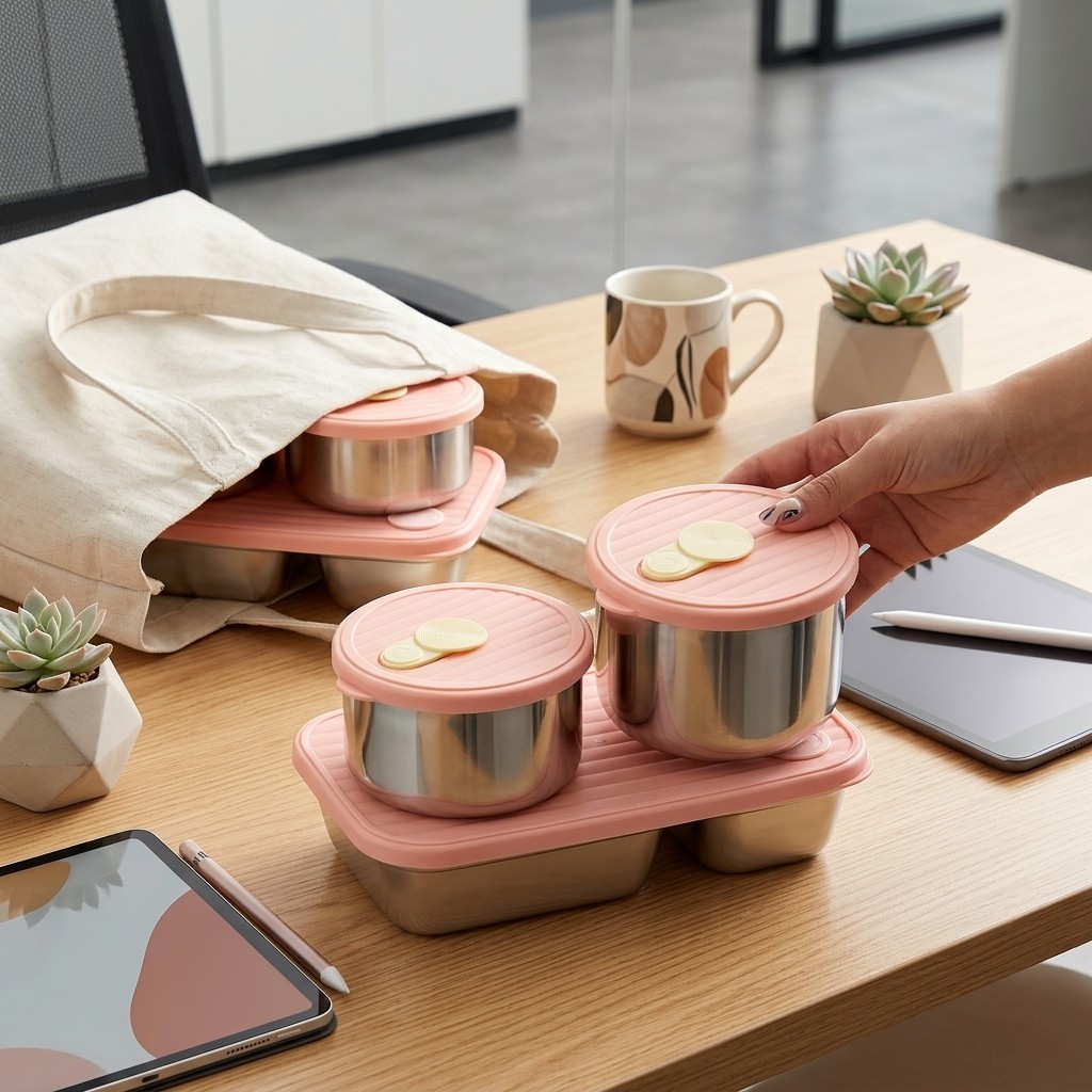Meal Prep Kinder - Microgolfbestendige 304 roestvrijstalen lunchbox set, bentobox,