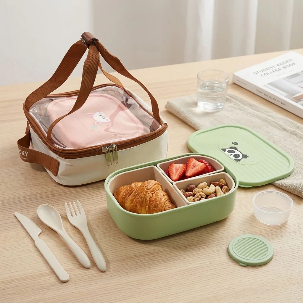 Meal Prep Kinder - Kinder Bento Lunchbox met Deksel, 3