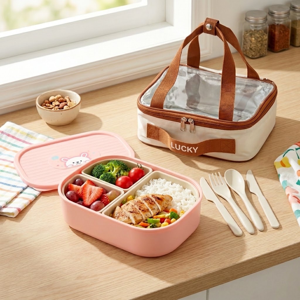 Meal Prep Kinder - Leuke kinderbentobox voor school en kantoor,