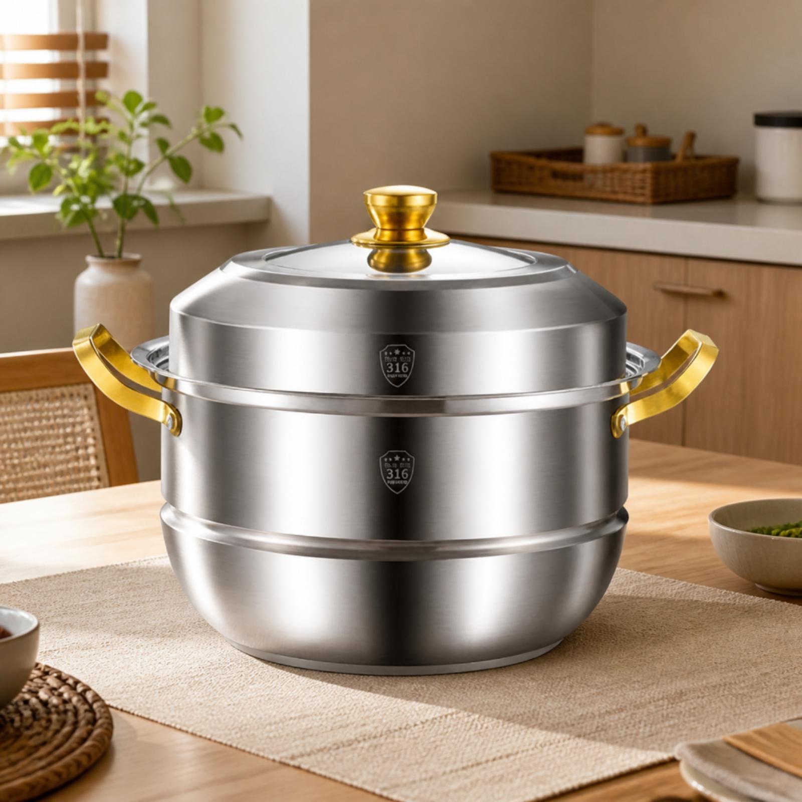 Meerlaagse stoompan met veilig - Meal Prep Seafood recensie en prijs