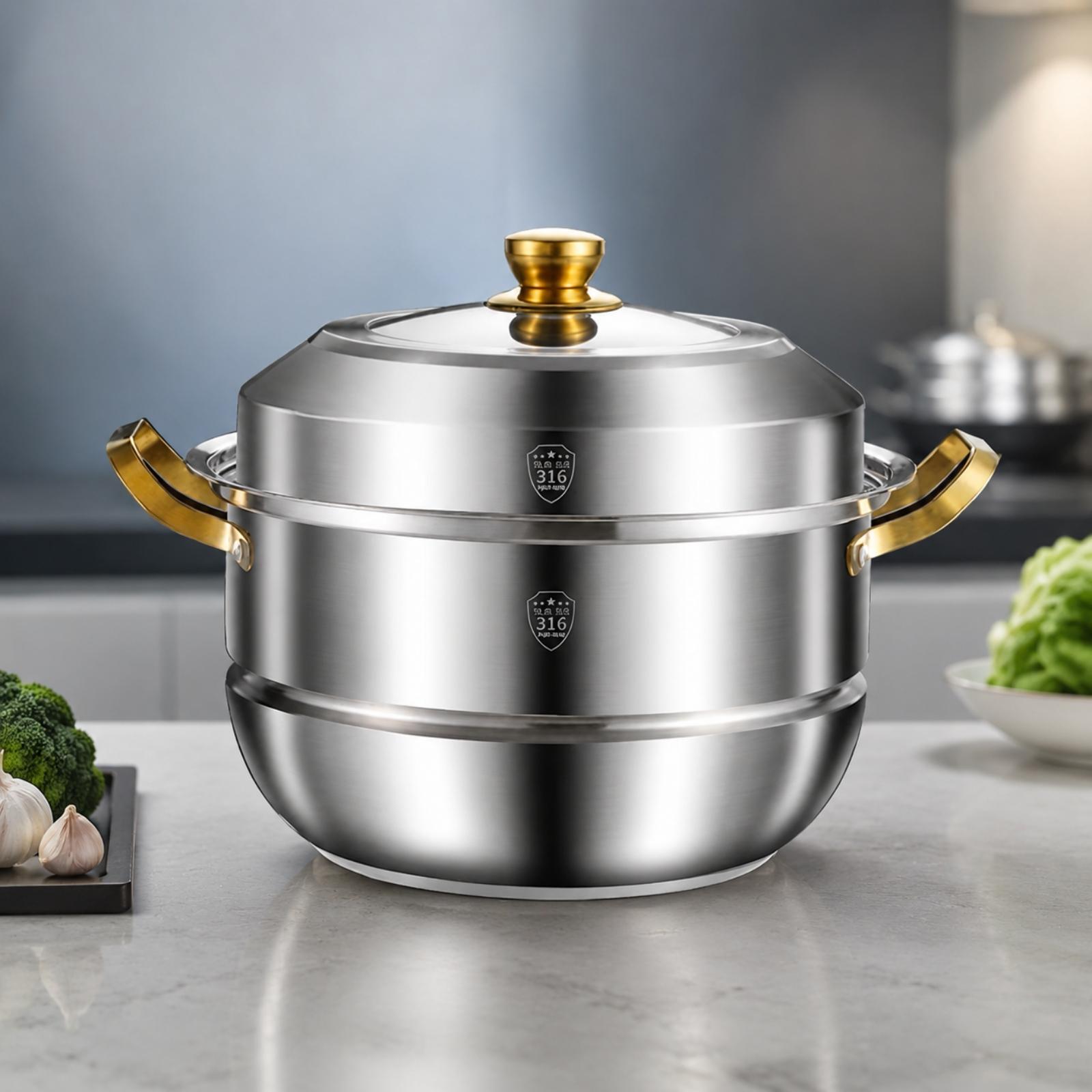 Meerlaagse stoompan met veilig - Meal Prep Seafood recensie en prijs