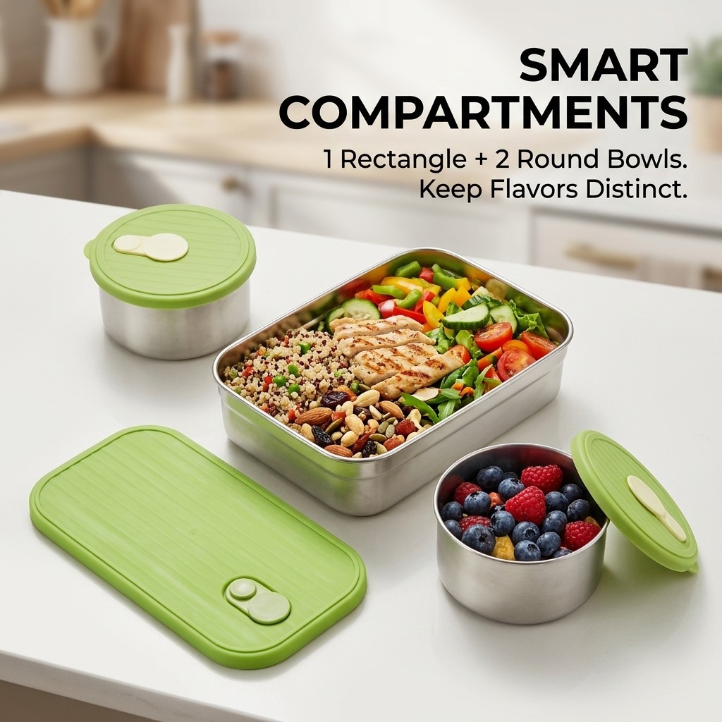 Magnetronbestendige 304 roestv - Meal Prep Kinder recensie en prijs