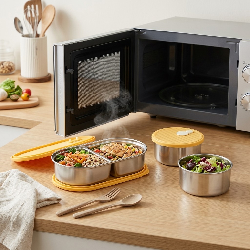 Microgolfbestendige 304 roestv - Meal Prep Kinder recensie en prijs