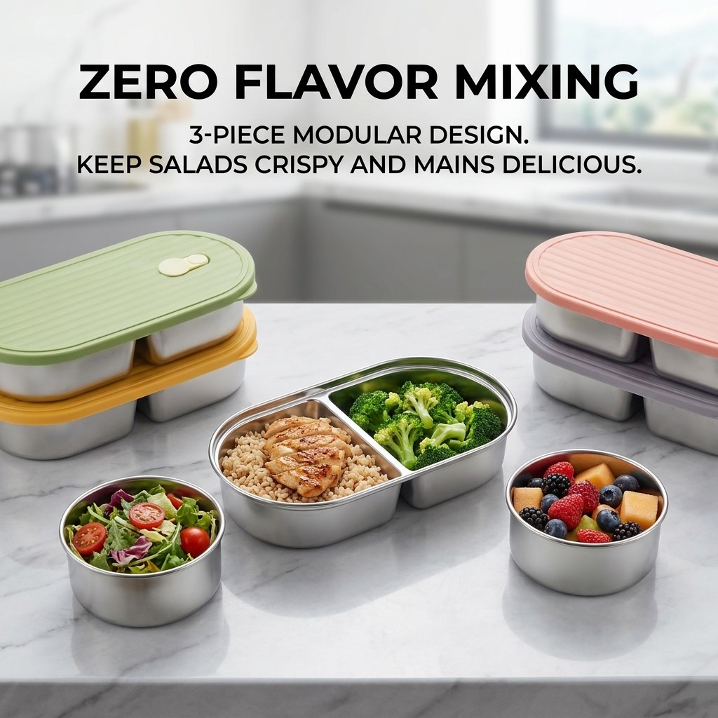 Microgolfbestendige 304 roestv - Meal Prep Kinder recensie en prijs