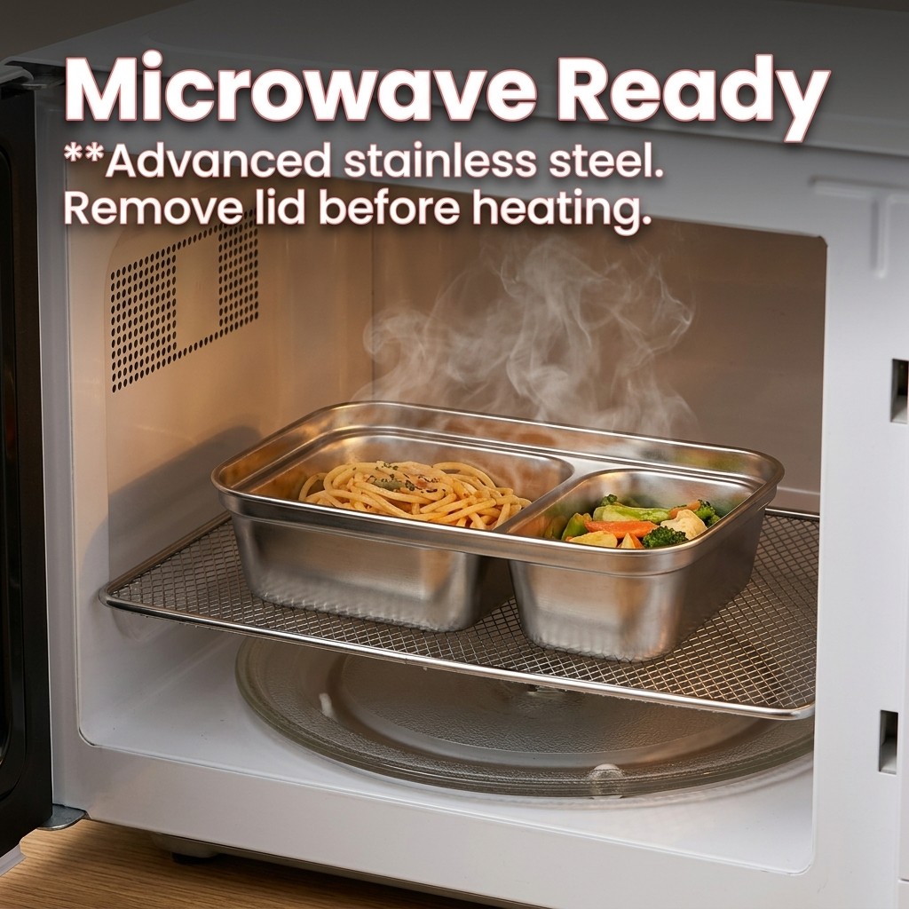 Microgolfbestendige 304 roestv - Meal Prep Kinder recensie en prijs