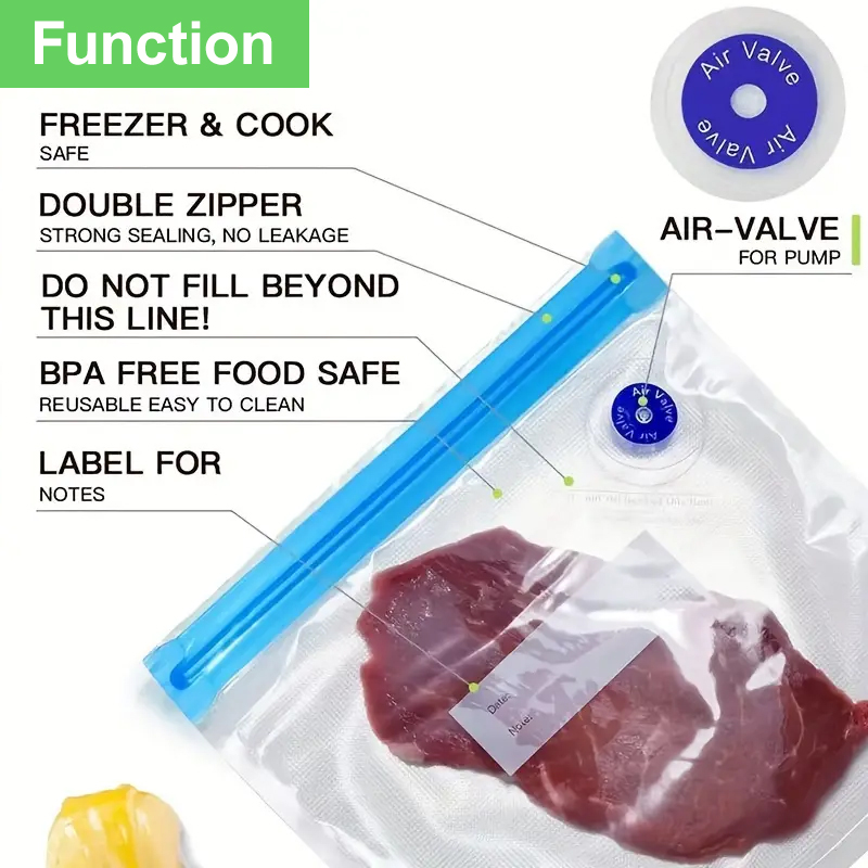 25 stuks herbruikbare vacuümza - Meal Prep Seafood recensie en prijs