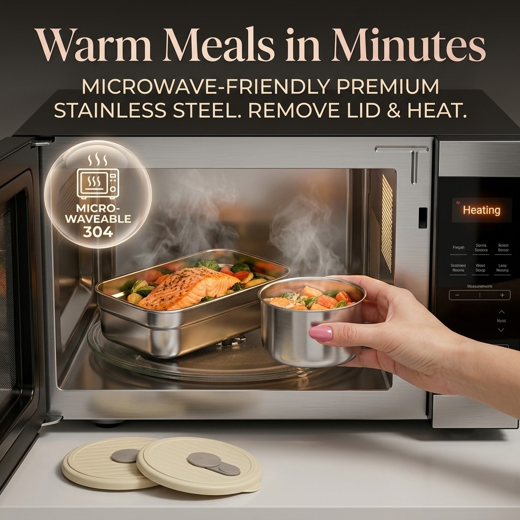 Magnetronbestendige 304 roestv - Meal Prep Kinder recensie en prijs