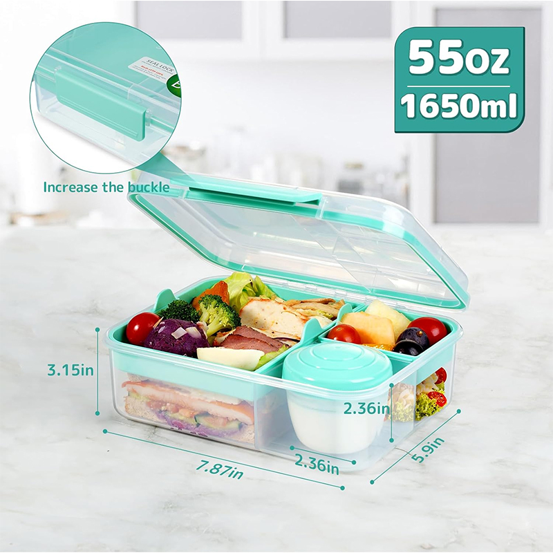 4-delige lekvrije bento lunchb - Meal Prep Kinder recensie en prijs