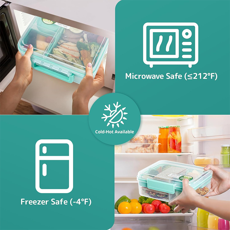 4-delige lekvrije bento lunchb - Meal Prep Kinder recensie en prijs
