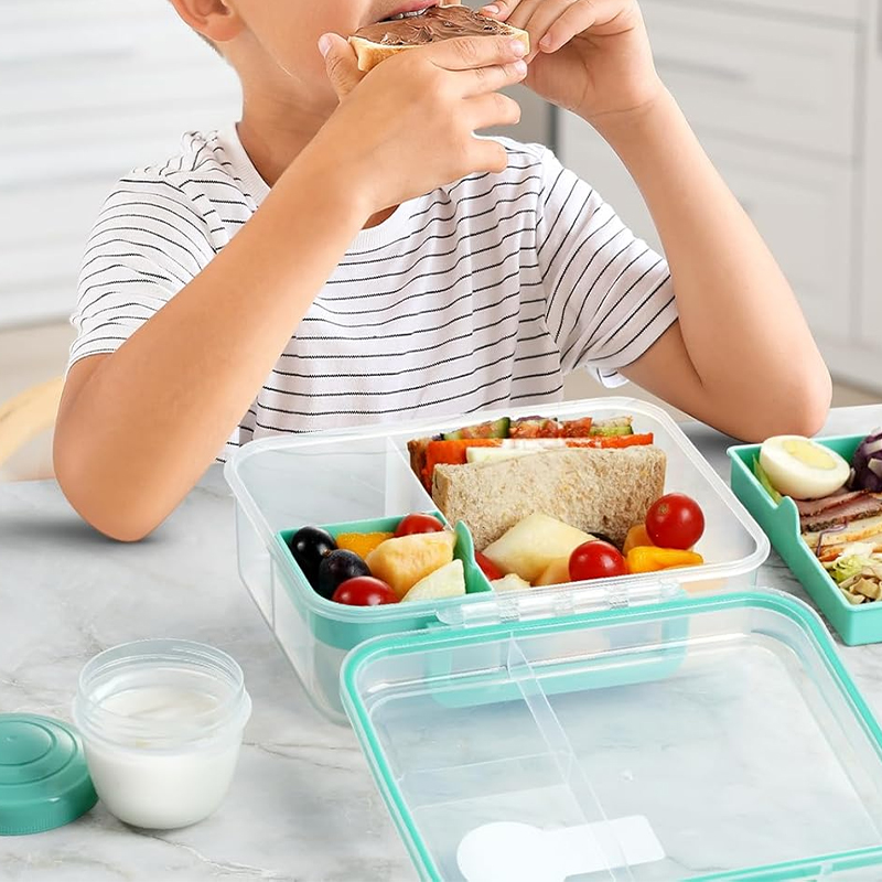 4-delige lekvrije bento lunchb - Meal Prep Kinder recensie en prijs