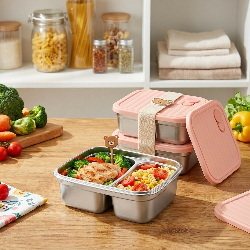 Microgolfbestendige 304 roestv - Meal Prep Kinder recensie en prijs
