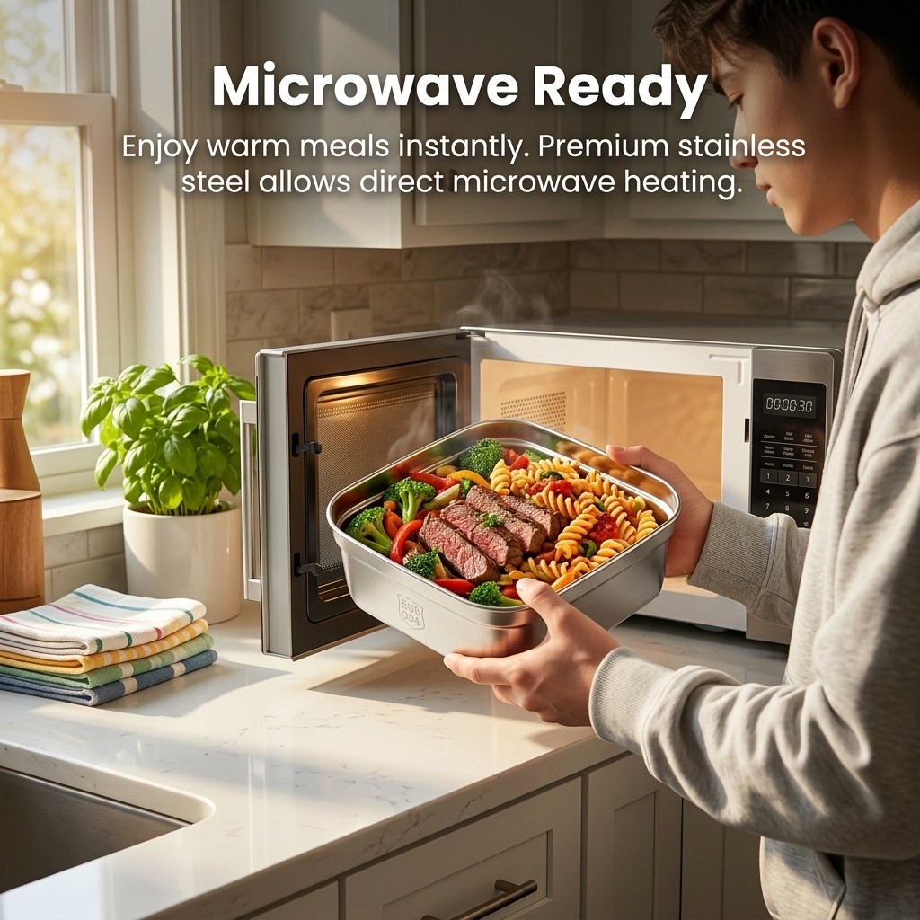 Microgolfbestendige 304 roestv - Meal Prep Kinder recensie en prijs